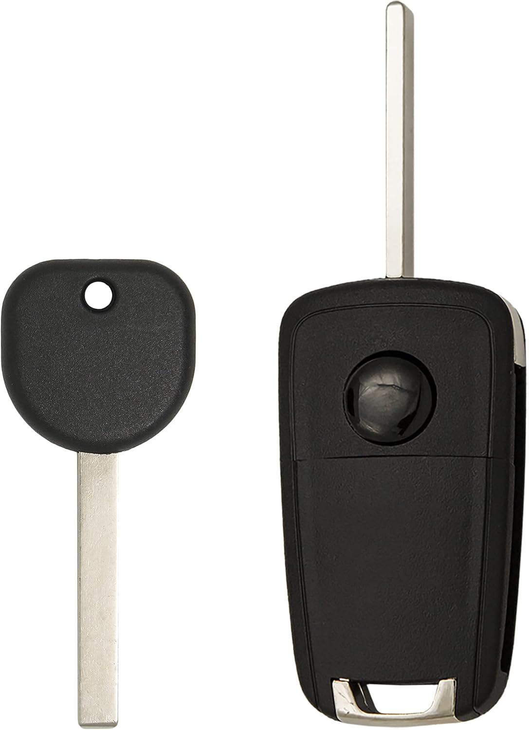Keyless2Go Replacement for New Keyless Remote 5 Button Flip Car Key Fob for Vehicles That Use FCC OHT01060512 with Uncut Transponder Ignition Car Key High Security Laser Sidemill B119 HU100