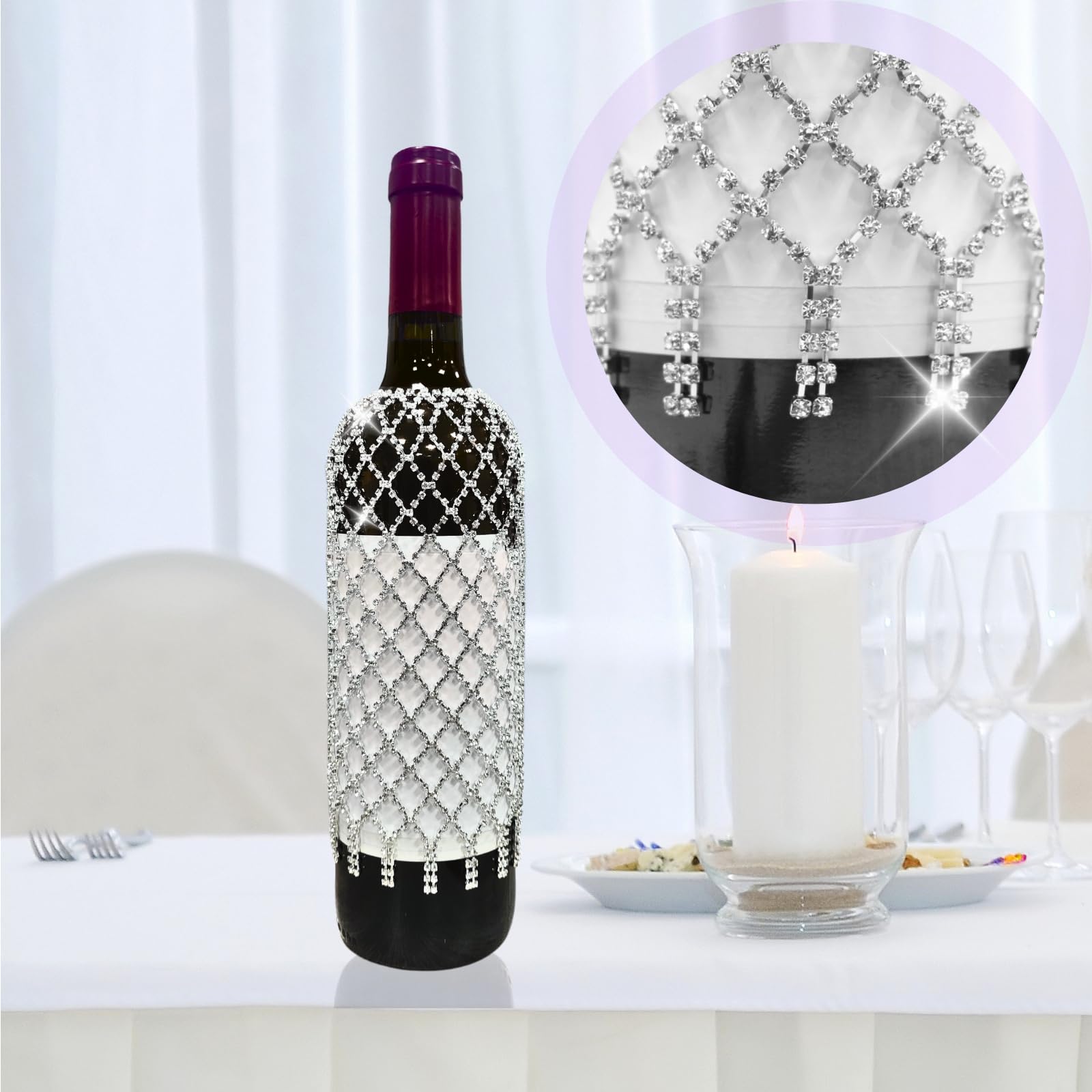 Amazon.com | PEARLY JUN Wine Bottle Cover Wedding Wine Bag  display picture 1