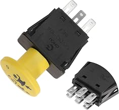 Clutch PTO Switch 8 Terminals for Scag for Murray for AYP for Husqvarna Compatible with 481687, 483957, 94927MA, 6201316MA, 146283, 140404, 430-433, 532140404, 1716332SM, 10 AMP, Yellow Knob