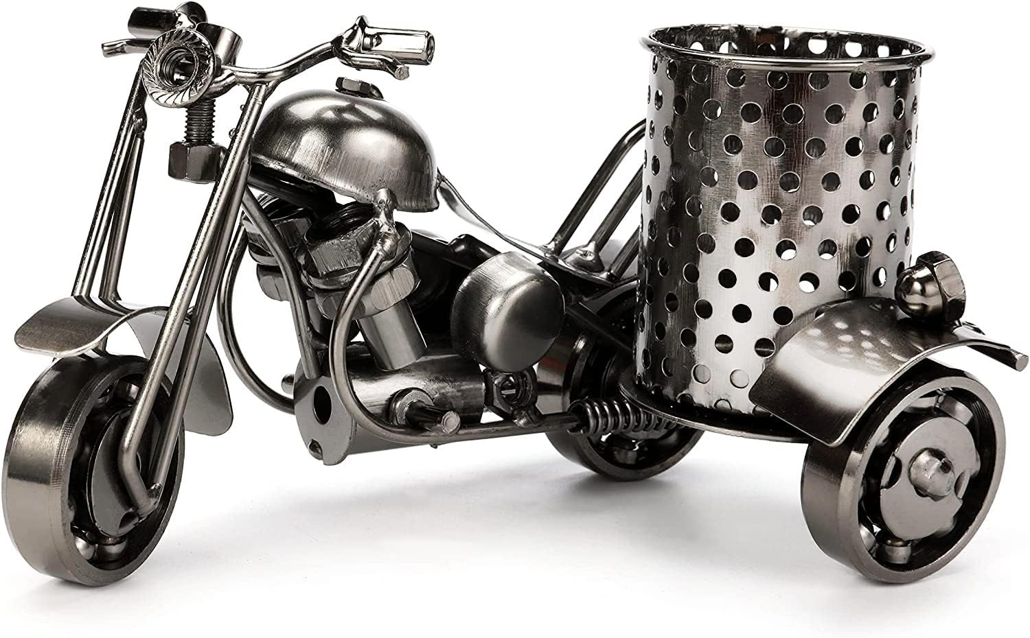 Pencil Holder For Desk, Harley The Motorcycle Loves Metal Pen Holder Creative Office Gift Cool Desk Decorative Accessories(Black)