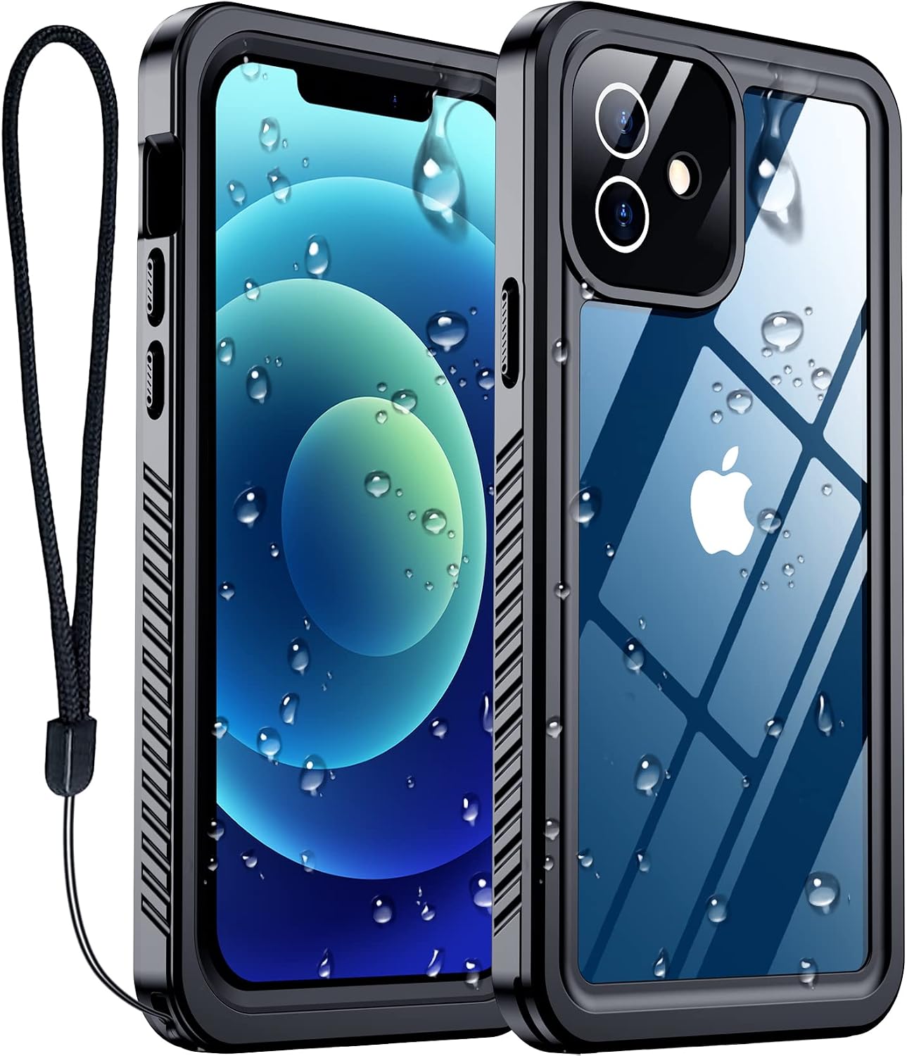 2023 New iPhone 12 Case Waterproof,[Glass Camera Protector & Built-in Screen Protector] [Full Body Shockproof] [IP68 Underwater][Dustproof][Dropproof] Phone Case for iPhone 12 6.1"