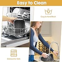 Vista 4 de Forros de silicona para freidora de aire 10QT, forros de cesta de freidora de aire reutilizables rectangulares para Ninja DZ550/DZ401, 2 piezas