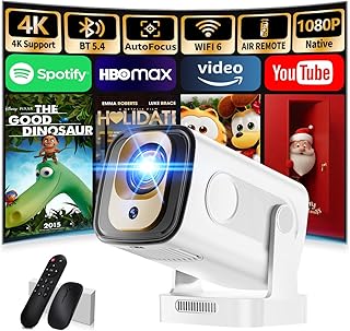 Projector [Auto Focus & Native 1080P & Built-in Apps] Min...