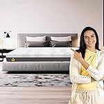 Centuary Mattresses Sleepables 6-Inch King Size with Active Edge Support Antimicrobial Foam Rolled & Vaccumed Bonnell Spring Mattress (78x72x6)