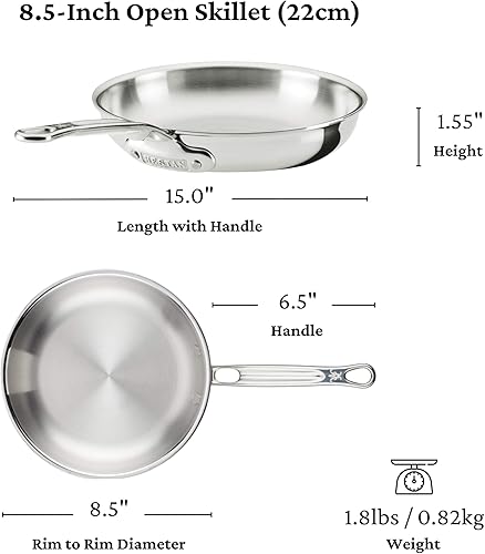 Miniatura 11 de Hestan ProBond Luxe - Juego de utensilios de cocina de 10 piezas, acero inoxidable revestido profesional, construcción ProCore con revestimiento de