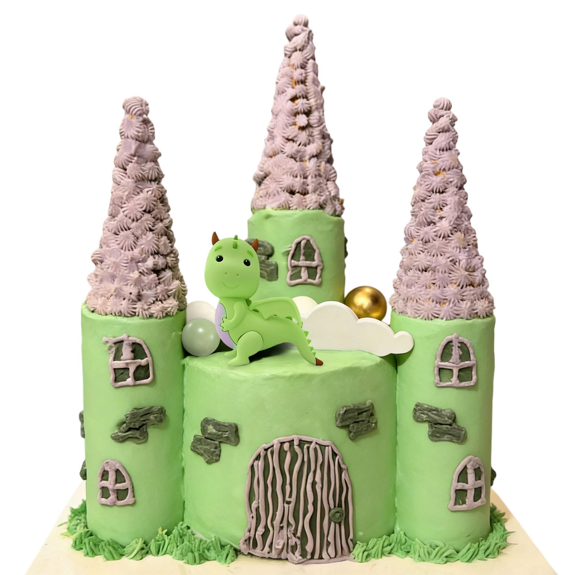 JeVenis Dragon Cupcake Toppers Magical Dragon Cake Decorations Fantasy Party Supplies for Baby Shower Birthday Party Supplies