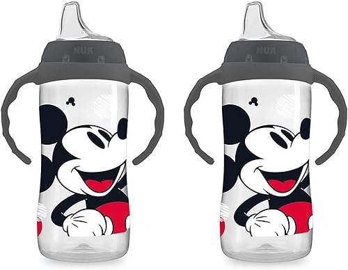 NUK Mickey Mouse - Vaso grande para aprendizaje de 10 onzas, paquete de 2 unidades, sin BPA, a prueba de derrames Mickey Mouse,Disney