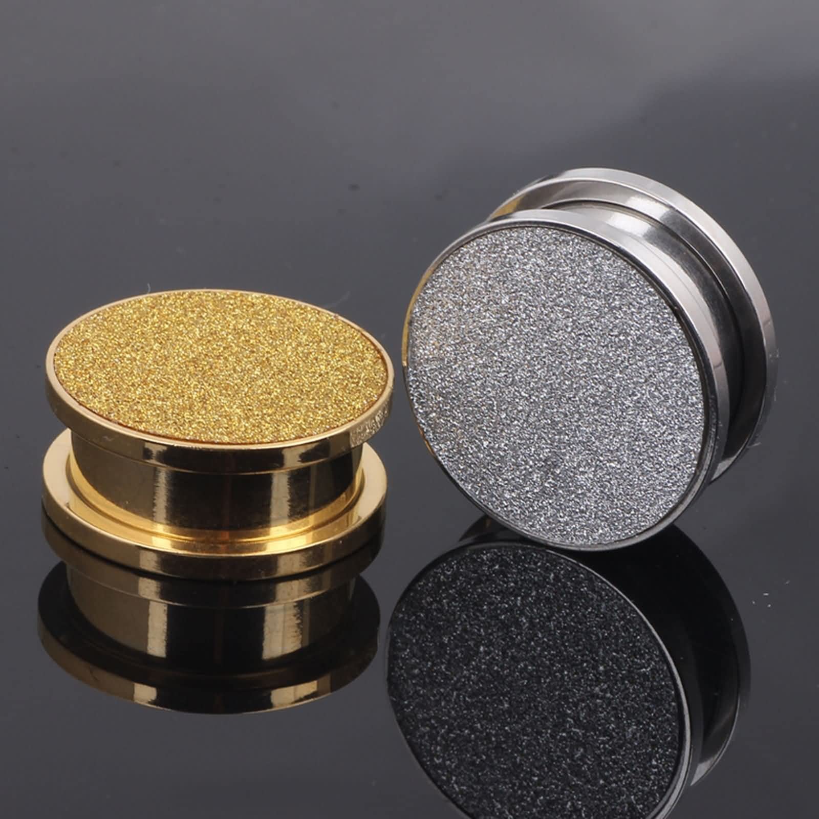 Daesar Plugs 4-20MM, Ohrringe Tunnel Edelstahl Matt mit Schraubverschluss Ohr Expander Set Piercing Tunnel Plug