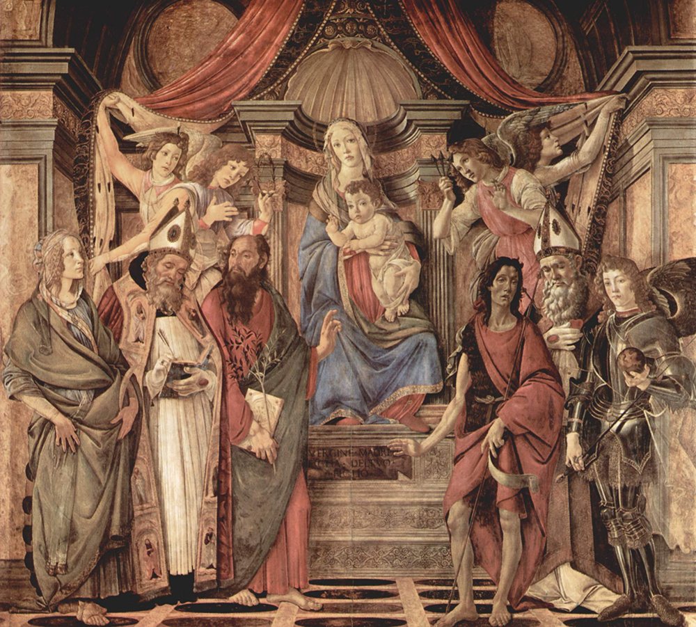 Cadre Botticelli Christ Top of The Steps taille Medium, idéal pour décorer un salon chaleureux