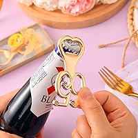 Vista 4 de 24 abrebotellas doradas con 65 abrebotellas para fiestas de cumpleaños 65, decoraciones de diamantes de imitación para bodas, aniversarios, regalos