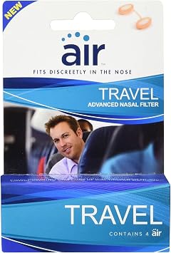 AirWare Travel | Advanced Nasal Filter | 4 Pack Size Small