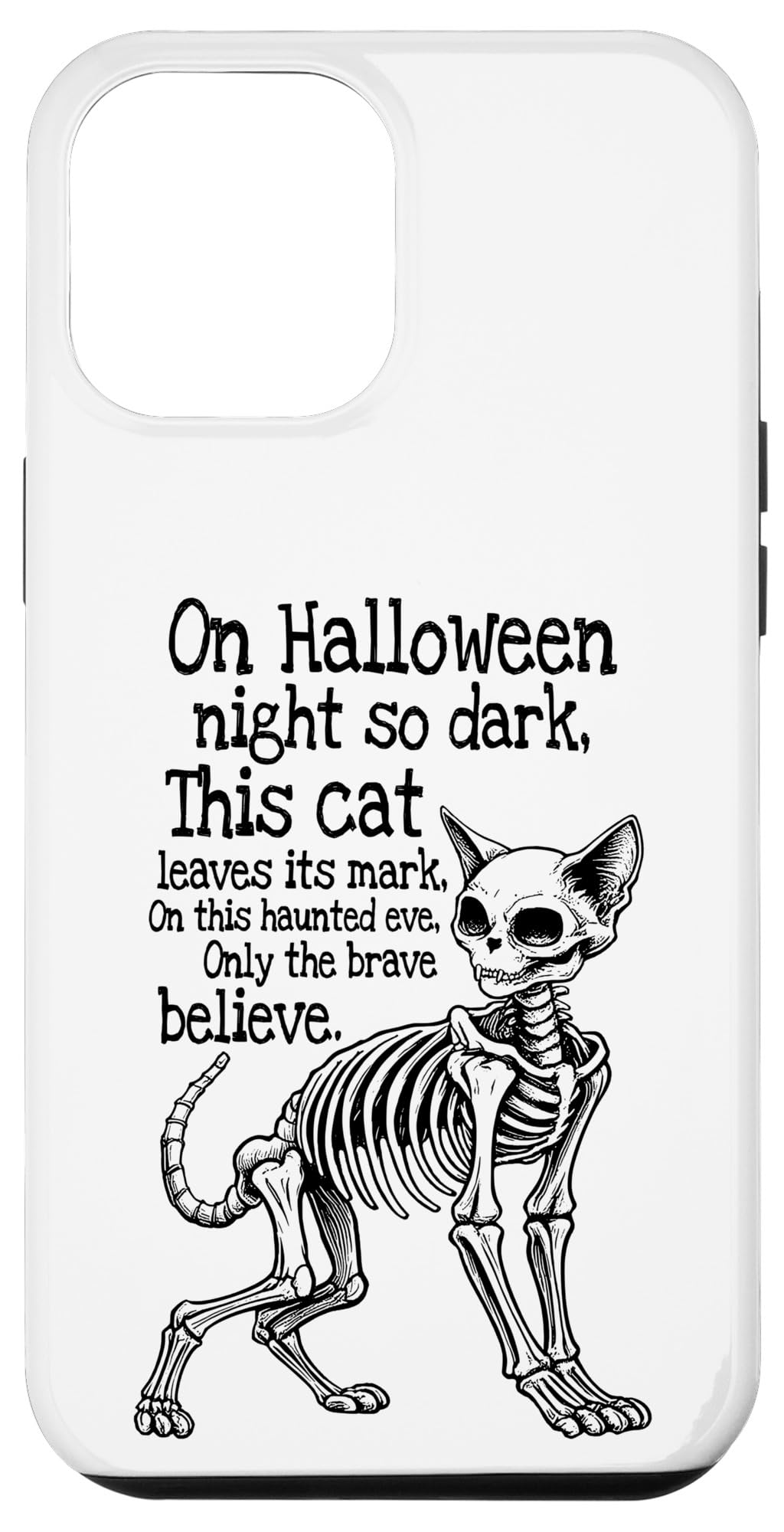 iPhone 14 Plus Cat Skeleton Spooky Halloween Night Poem Skeletal Cats Skull Case
