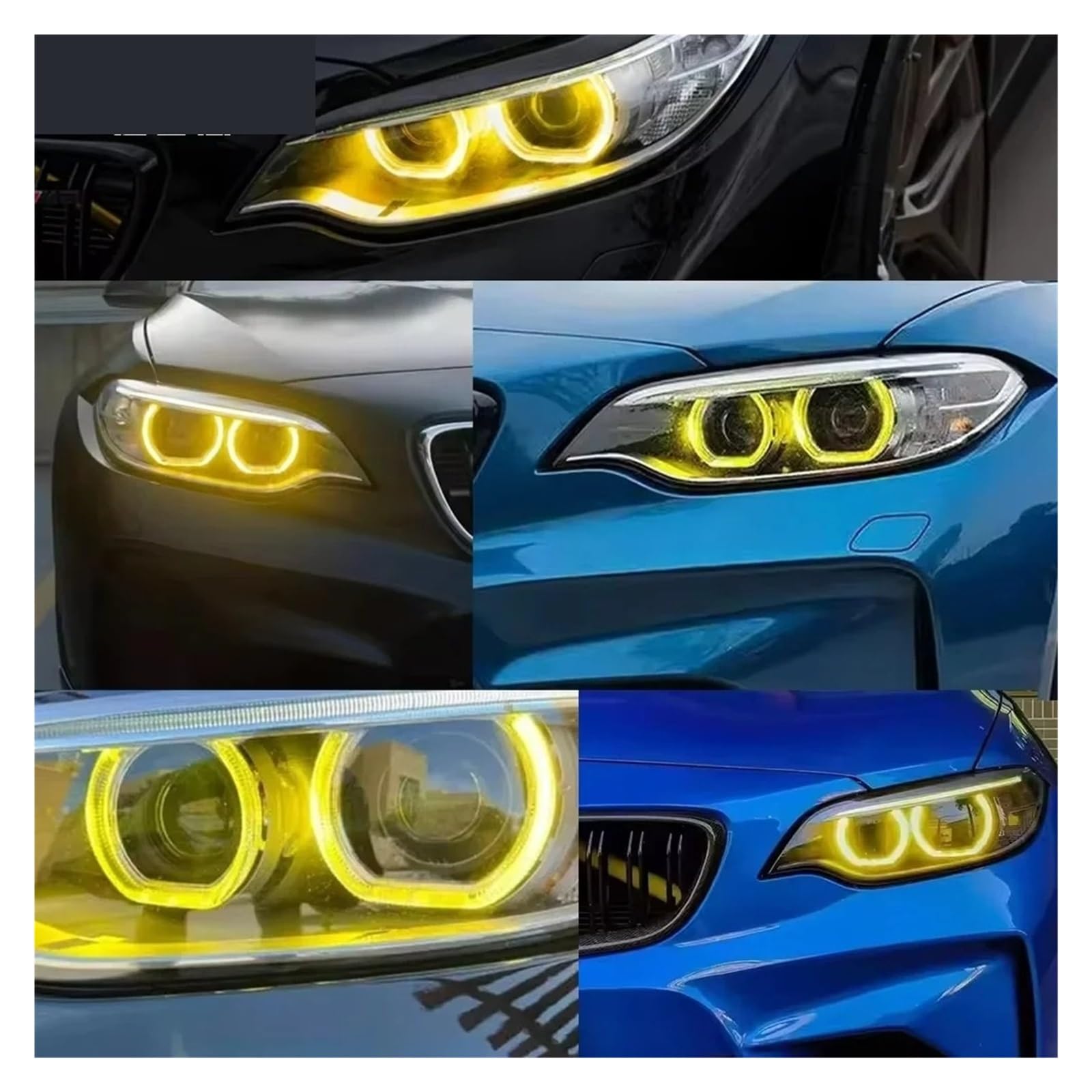 Faros Angel Eyes para coche Para BMW Serie 2 F23 F22 F87 LCI 230i 220i M240I 2018-2020 Para M2 Amarillo DRL Angel Eyes Módulo LED Luces DCirculación Diurna Kit halo para faross