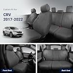 Seat Covers for Honda CRV 2017 2018 2019 2020 2021 2022 EX, EXL, LX, Sport, Touring, Special Edition, Hybrid & Gas, 1:1 Custom Faux Leather Seat Covers Full Set - Grey