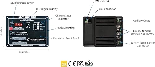 Miniatura 3 de Kit compuesto por controlador de carga MPPT Blue Sky Energy SB3000i Solar Boost 30A y sensor de temperatura de la batería