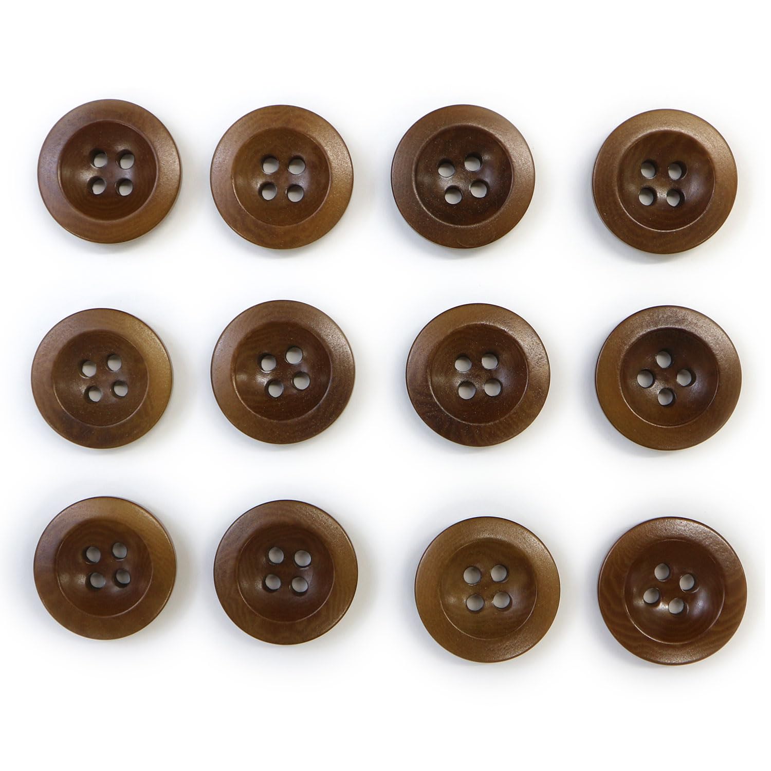 Amazon | ナットボタン【ブラウン】四つ穴ボタン 茶色 ベーシック