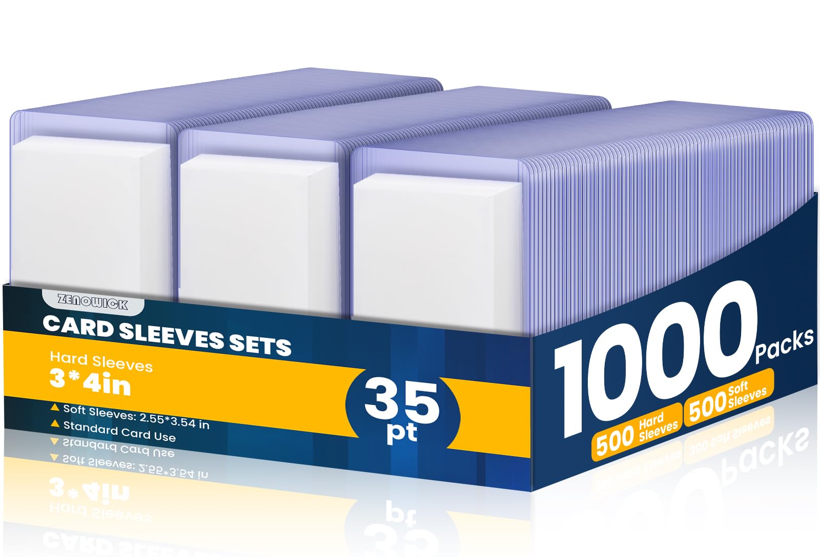 1000 Packs Card Sleeves Top Loads for Cards,3