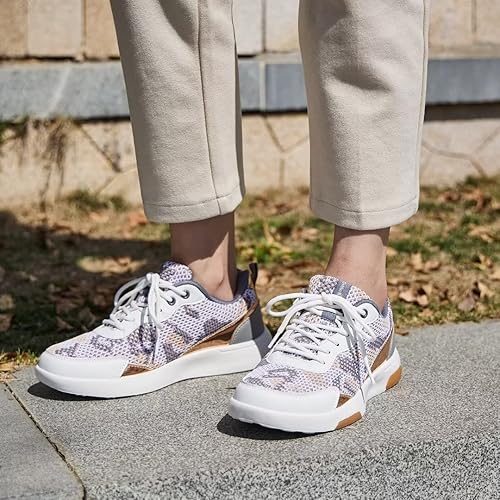 Miniatura 8 de OrthoComfoot Zapatos de caminar para mujer con soporte de arco cómodos tenis de moda para fascitis plantar zapatos casuales para aliviar el dolor de