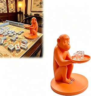 Mahjong Dice Holder Dice Dish Game Accessory Compatible with Mahjong Game Set Table Organizer Dice Tray Small Parts Storage Decorative Game Night Accessory (Orange)