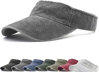Sponsored Ad - HH HOFNEN Sports Sun Visor Hats Cotton Twill Ball Adjustable Sun Caps for Men Women