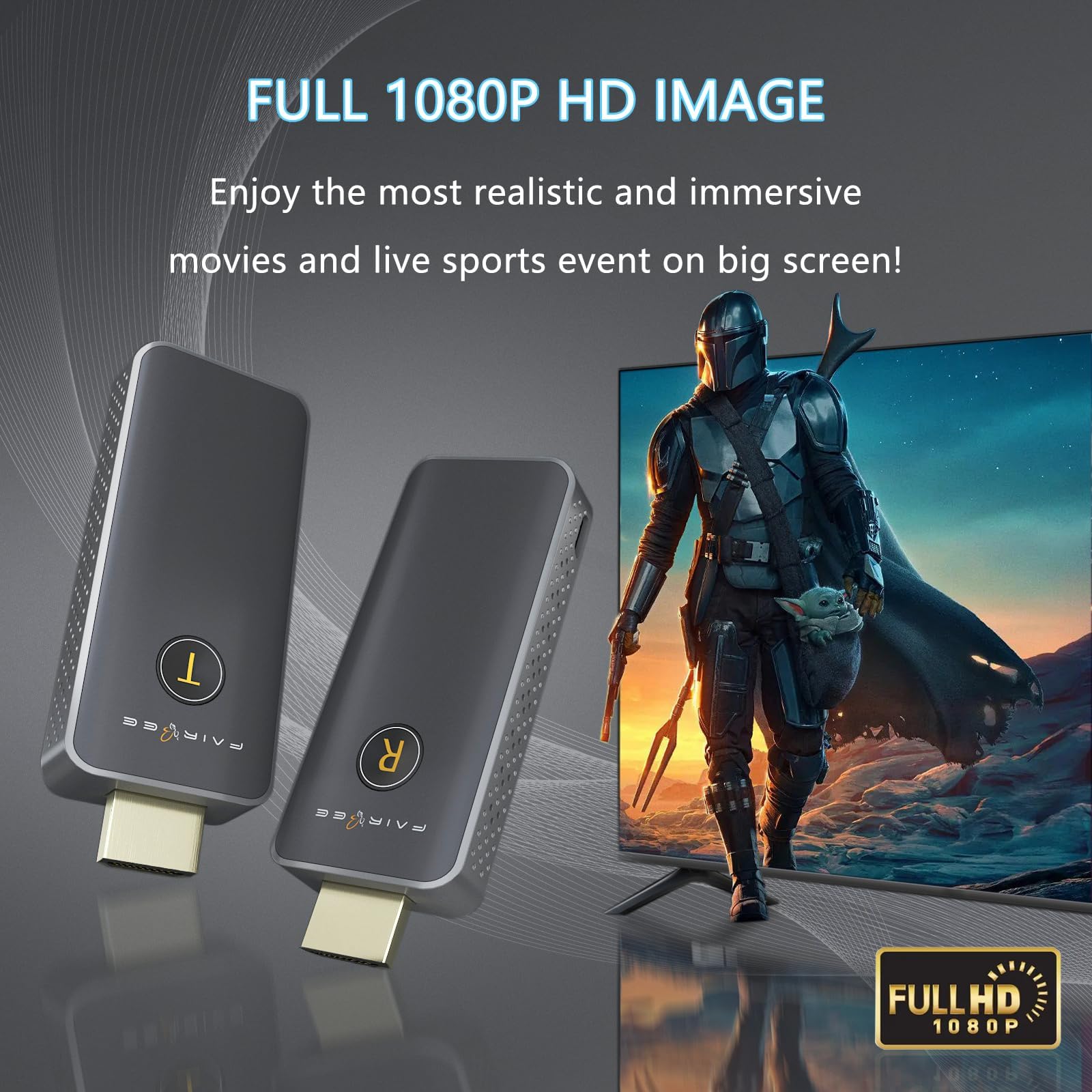 FAIRBEE Trasmettitore E Ricevitore HDMI Wireless 1080P - 16TX A 1RX, Doppia Banda 2.4G/5G, Plug & Play - Foto 5