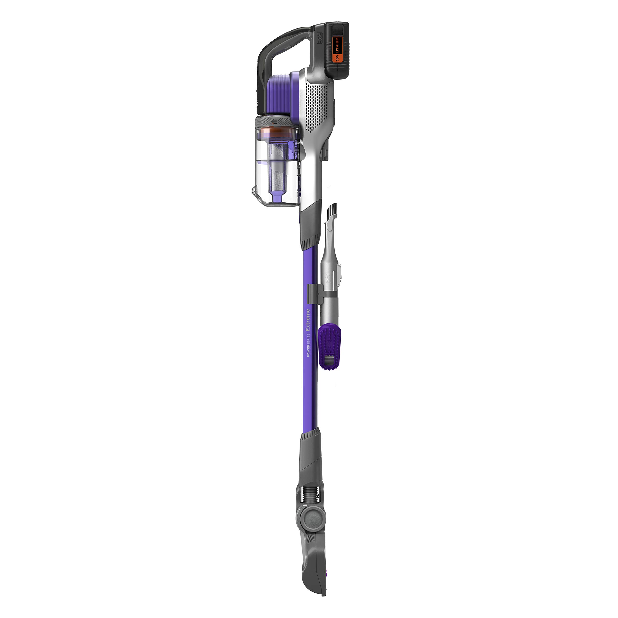 Black+Decker BHFEV362DP-QW Aspirador de Escoba 4en1 Power Series Extreme Especial para Mascotas con batería Externa 36V 2Ah.3 velocidades y 78min de autonomía.