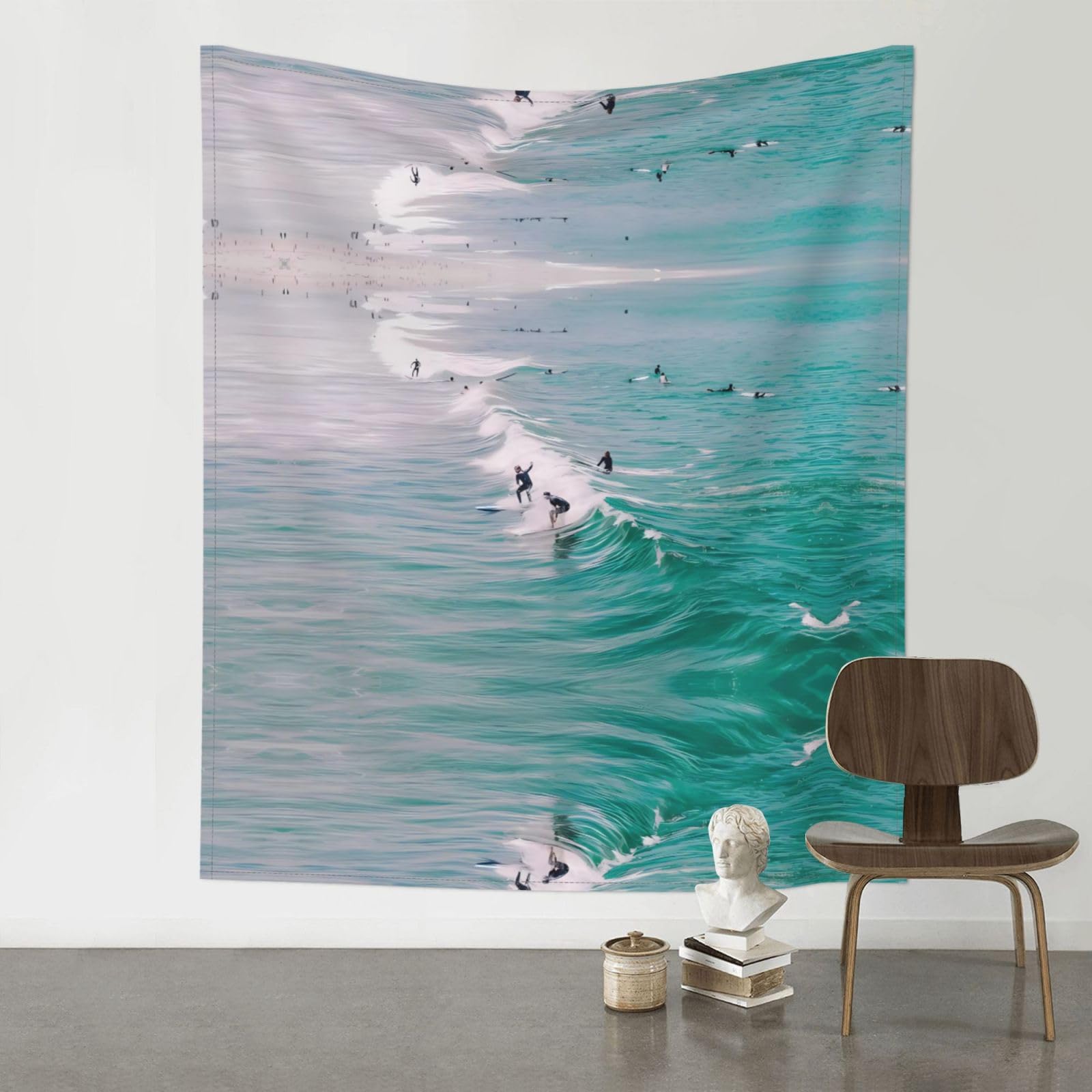 HJFCZH Beach Surf Prints Wall Tapestry 60x51in – Boho Decor Throw for Bedroom, Dorm, Beach Cover & Picnic Blanket