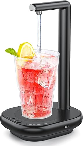 Dispensador de bomba de botella de agua de escritorio  Bomba automática de jarra de 5 galones para encimera, dispensador eléctrico inteligente