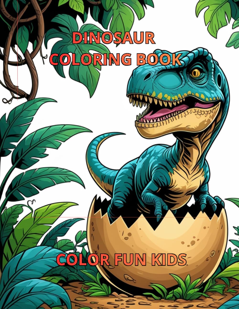 Dinosaur Coloring Book for Kids: 24 Fun Dinosaur Pages to Color