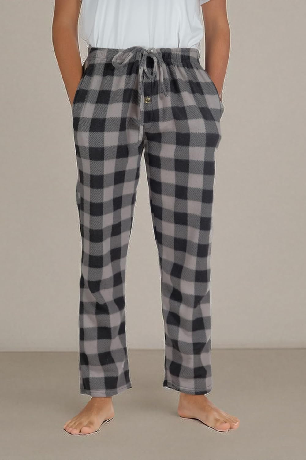 Real Essentials 3 Pack: Boys' Fleece Pajama Pants Soft PJ Bottoms for Kids Youth Teens Sleepwear (Ages 5-18) - Image 8