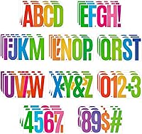 Vista 72 de 500 piezas de 10 hojas de calcomanías de letras, calcomanías de números de buzón de vinilo autoadhesivas impermeables, calcomanías de números