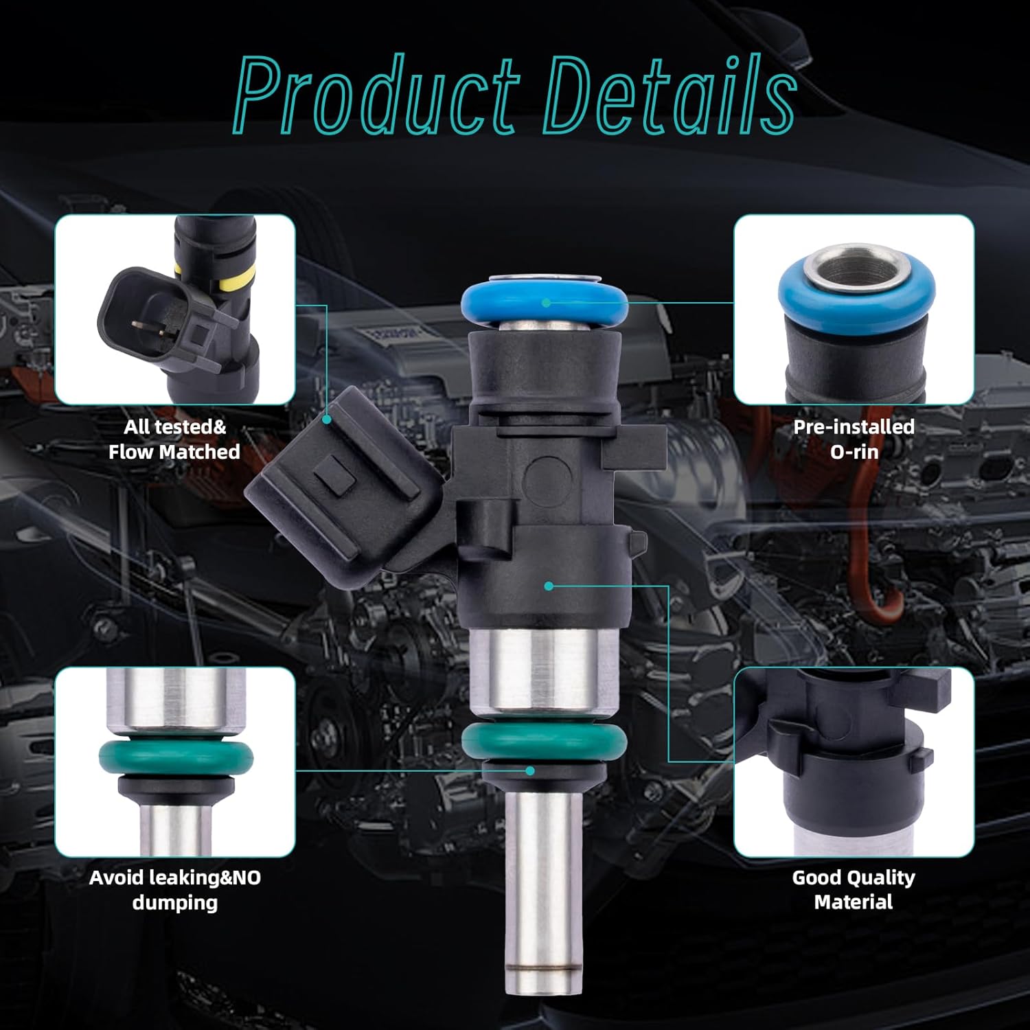 AULINK 2 PCS 0280158337 Fuel Injectors Compatible with Polaris RZR S RS1 XP XP4 1000 2014-2021,General 1000 2016-2021,General XP XP4 1000 2020-2021, Replaces 2521387