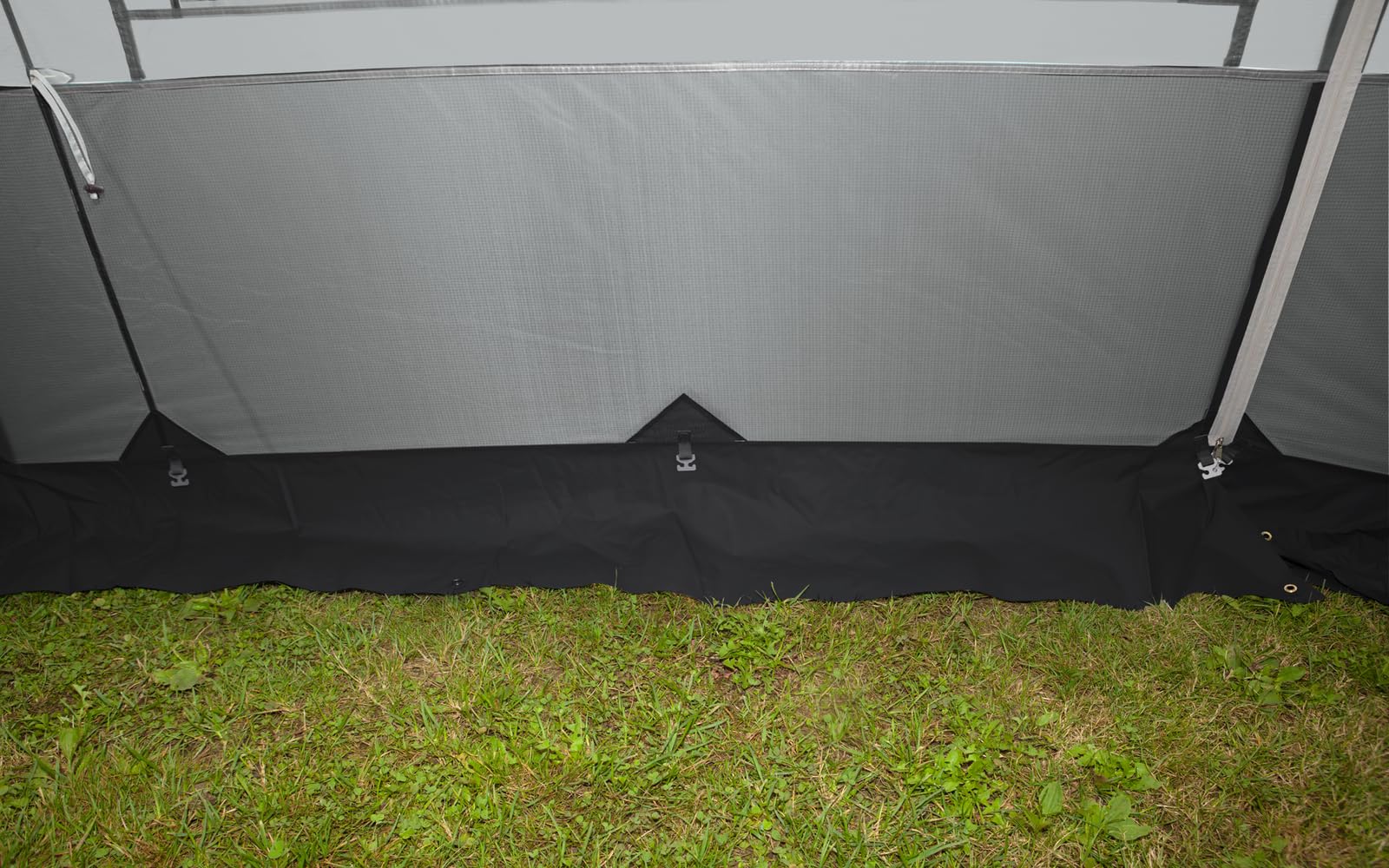 BERGER Arona Alu Wohnwagen Vorzelt | Reisevorzelt 400 x 230 cm mit Aluminiumgestänge & Sturmabspannung | Wetterfestes Wohnwagenvorzelt mit Moskitogaze, stabil & robust, ideal für Camping & Urlaub