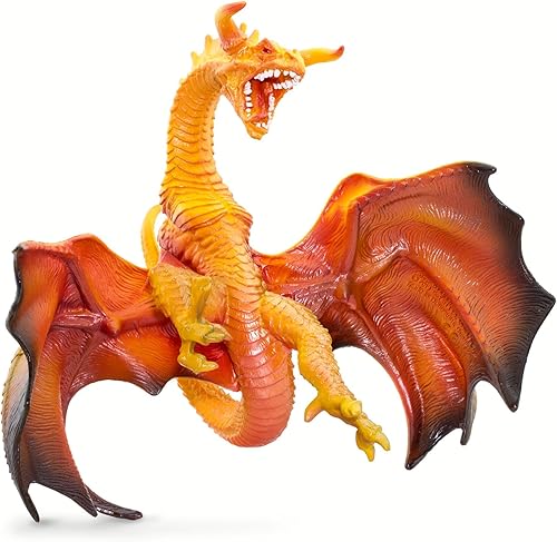 Safari Ltd. Figura de dragón de lava, figura detallada de modelo de plástico de 7.5 pulgadas, divertido juguete de fantasía para niños, niñas y