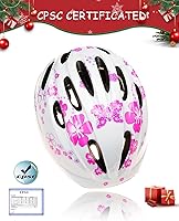 Vista 2 de Casco de bicicleta súperligero rosa para niñas pequeñas y bebés.