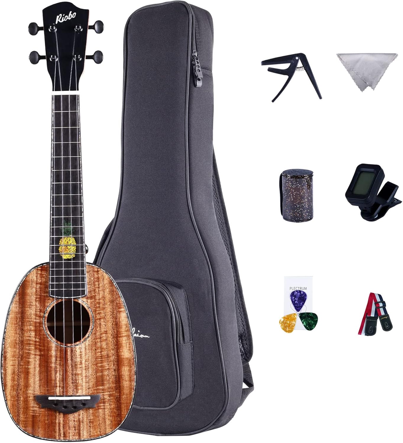 Ukelele profesional hawaiano de tamaño tenor de concierto, ukelele