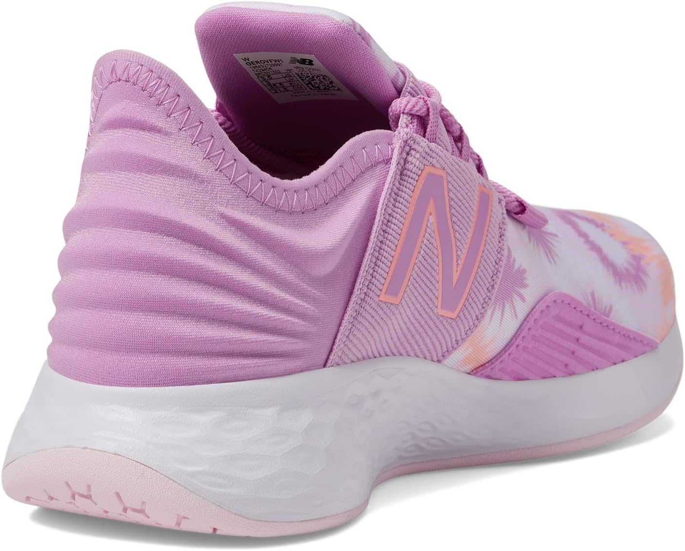 New Balance Kid's Fresh Foam Roav V1 Lace-up Running Shoe Running Shoe, Raspberry/Grapefruit, 4.5 Wide Big Kid