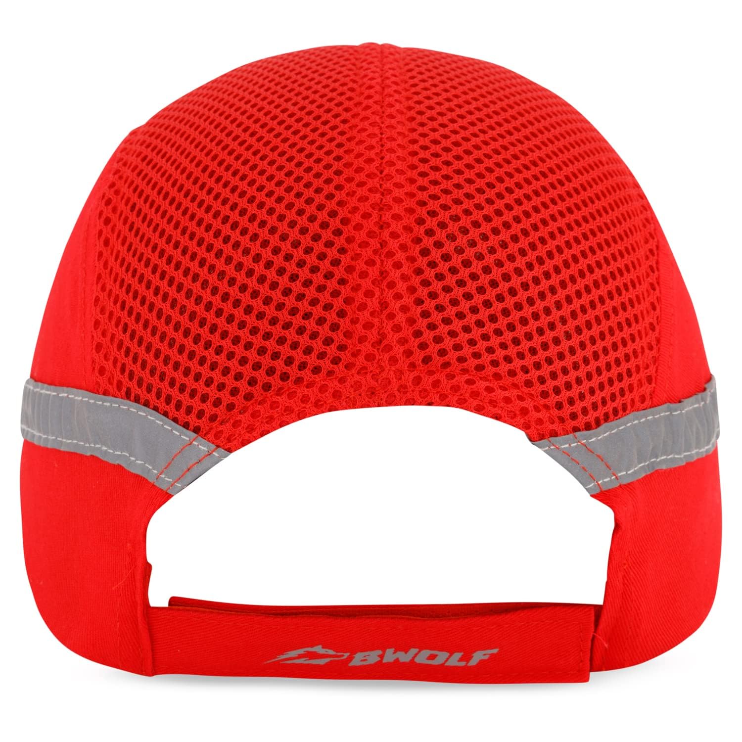 BWOLF TRIVOR m?ska zatyczka, kask ochronny z os?on? ABS, EN 812, z paskami odblaskowymi, kolor czerwony, 5 sztuk