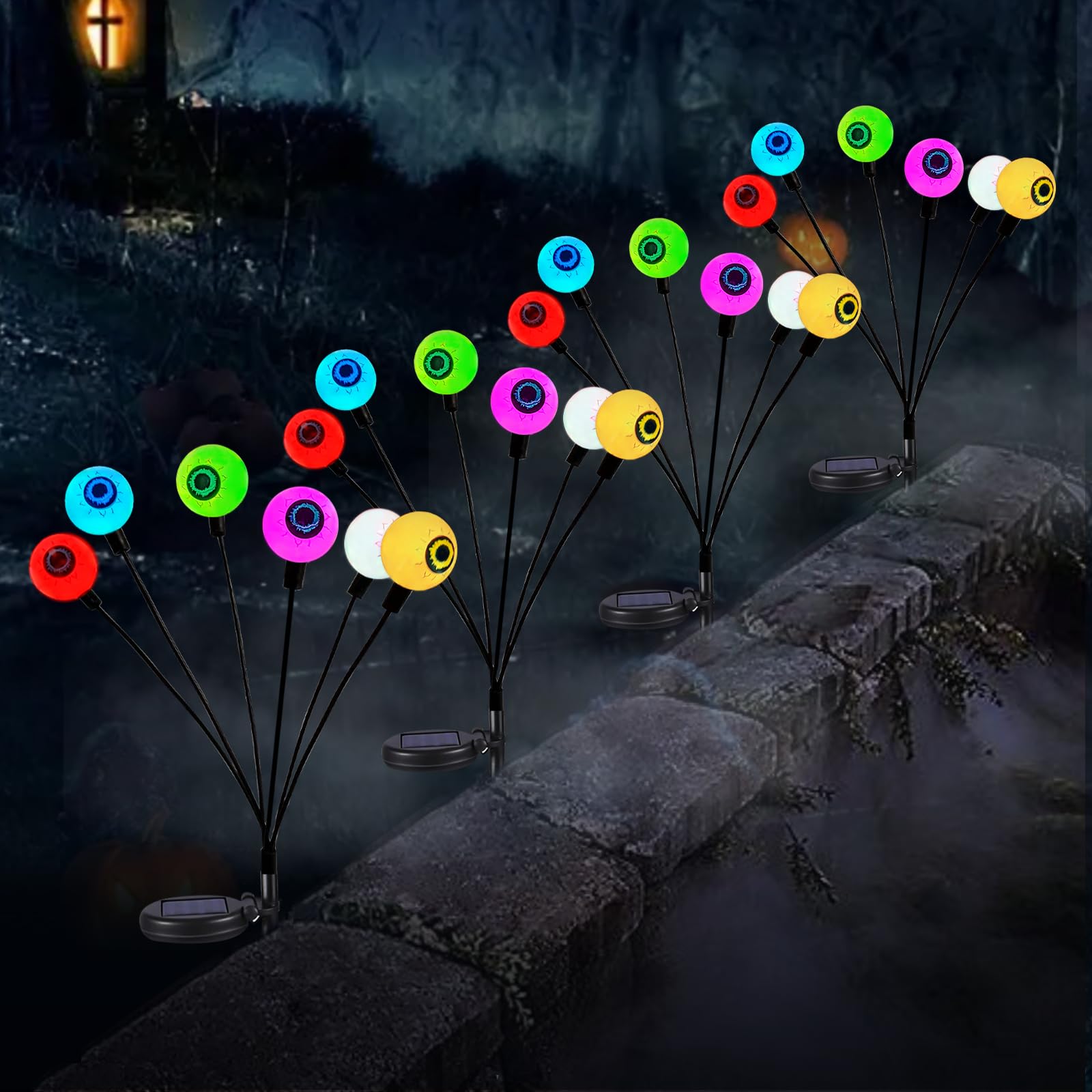 NeporalBoRccdit Halloween Pathway Lights 4 Pack
