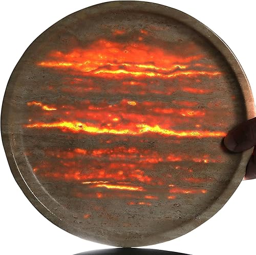 Miniatura 3 de Bandeja de almacenamiento de mármol natural de lujo, mármol genuino para decoración del hogar, bandeja de piedra para baño/cocina/tocador, sin