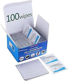Pre-Moistened Lens Wipes ALIBEISS Screen Wipes for Glasses, Camera,Tablets, Smartphone, Screens and Other Delicate Surface...