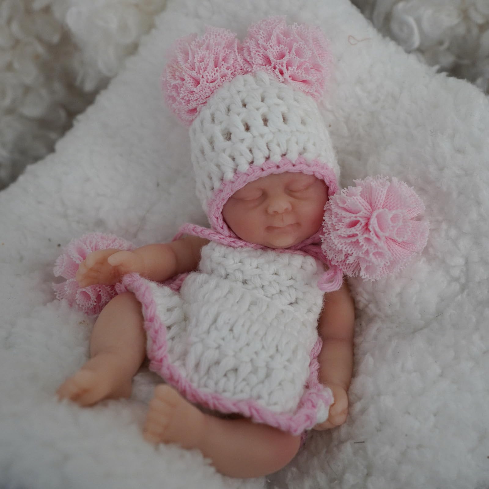 Inch Mini Silicone Baby Reborn Baby Dolls Silicone