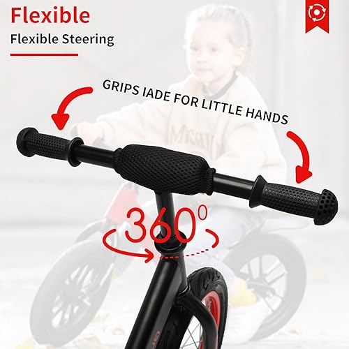 Miniatura 3 de Bueuwe Bicicleta de equilibrio de 16 pulgadas para niños de 4, 5, 6, 7, 8 años, bicicletas sin pedales, bicicleta de entrenamiento para niños