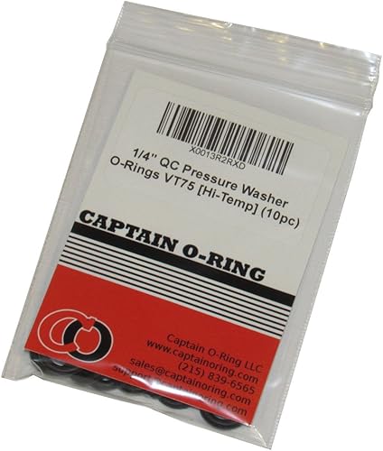 Miniatura 4 de Captain O-Ring - Juntas tóricas para lavadora a presión eléctrica para acoplador rápido de 14", Viton FKM de alta temperatura (paquete de 10)