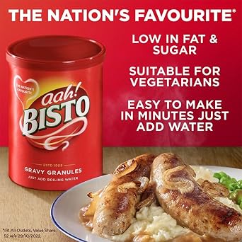 Bisto Gravy Granules, 5.9 Ounce Rich and Savory Gravy Mix for Delicious Home-Cooked Meals, Perfect for Roasts, Mashed Potatoes, and Comfort Food Favorites (Pack of 6)