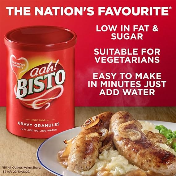 Bisto Gravy Granules, 5.9 Ounce Rich and Savory Gravy Mix for Delicious Home-Cooked Meals, Perfect for Roasts, Mashed Potatoes, and Comfort Food Favorites (Pack of 6)
