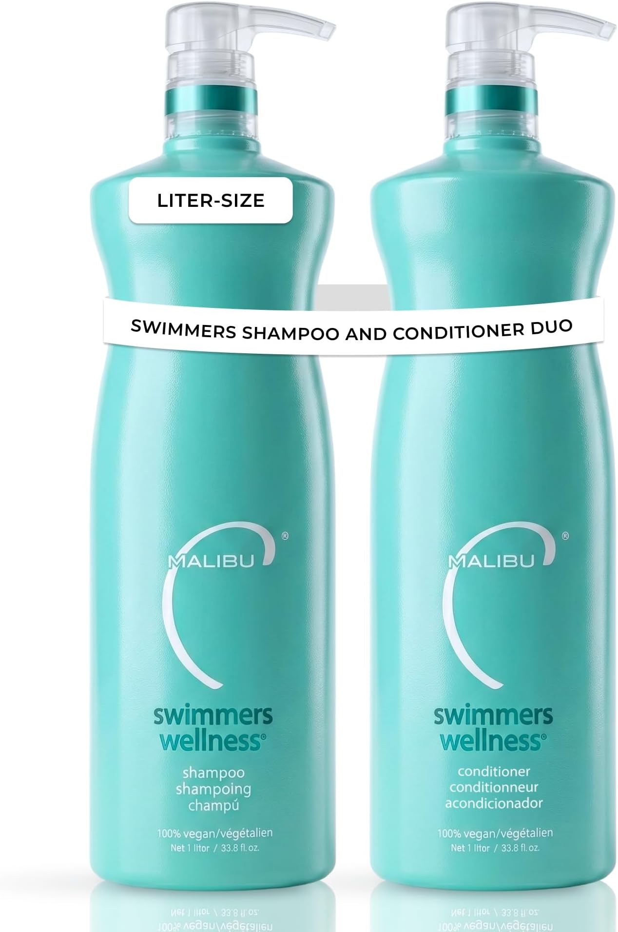 Swimmers Wellness Shampoo and Conditioner Set - Restorative Hair Care for Swimmers - Protects Against Chlorine Damage & Combats Brittle Hair (33.8 oz)