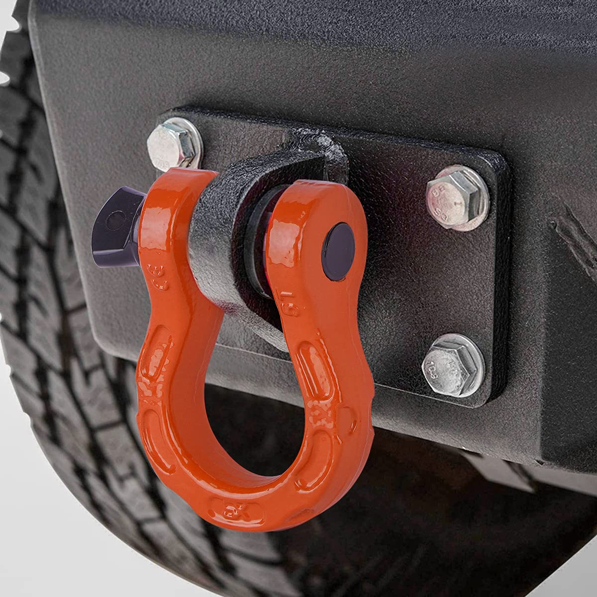 4) D-Ring Shackles, 1/2", 25-ton Screw In Isolator, Heavy Duty, New - Foto 3