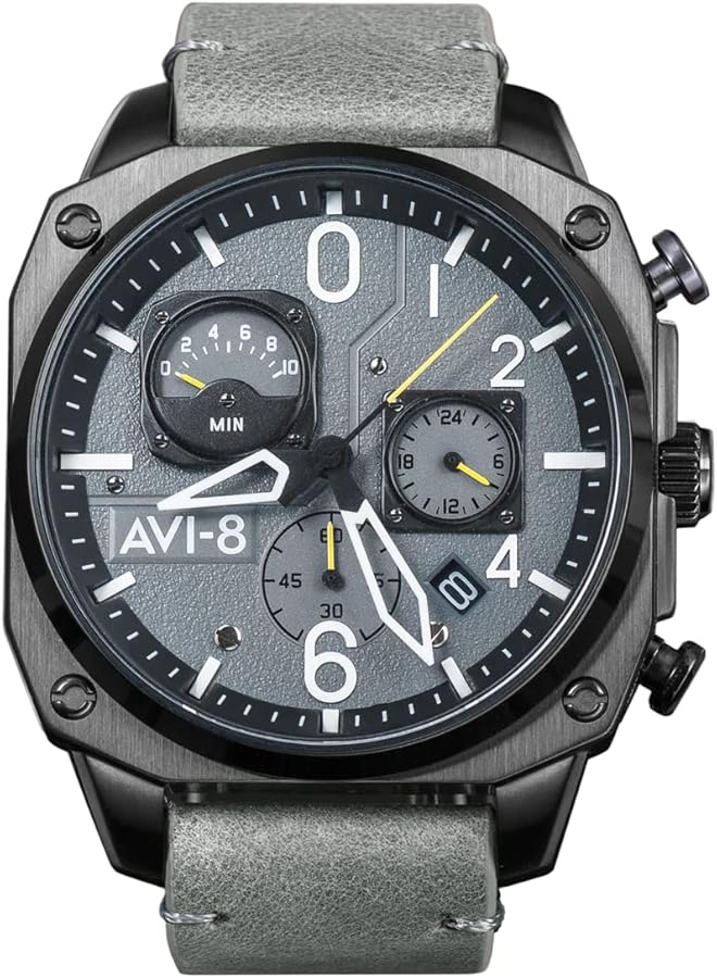 週末値引中！【美品】AVI-8 腕時計 HAWKER HUNTER クロノグラフ AVI-8 Mens 45mm Hawker Hunter Retrograde Chronograph Japanese