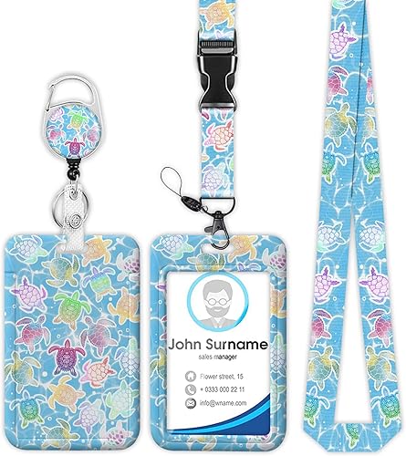 Soporte para insignia de tortuga marina con cordón, cordones para insignias de identificación para mujeres, lindo carrete de insignia retráctil, disponible en Yaxa Peru